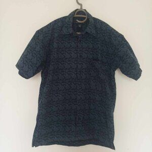 Denver Hayes Short Sleeve Causal Button Down Shirt, Size S